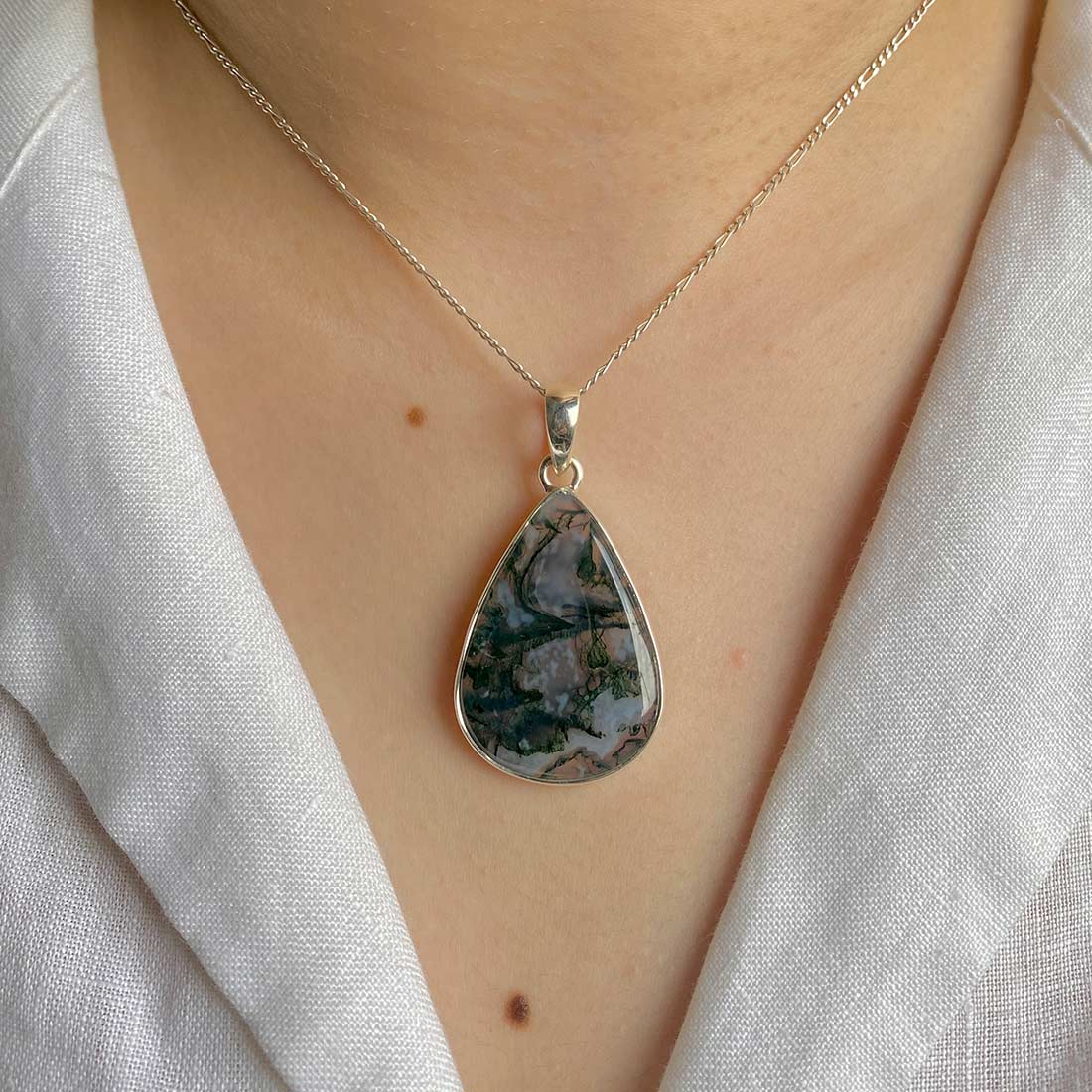 Moss Agate Pendant-(MOA-P-9.)